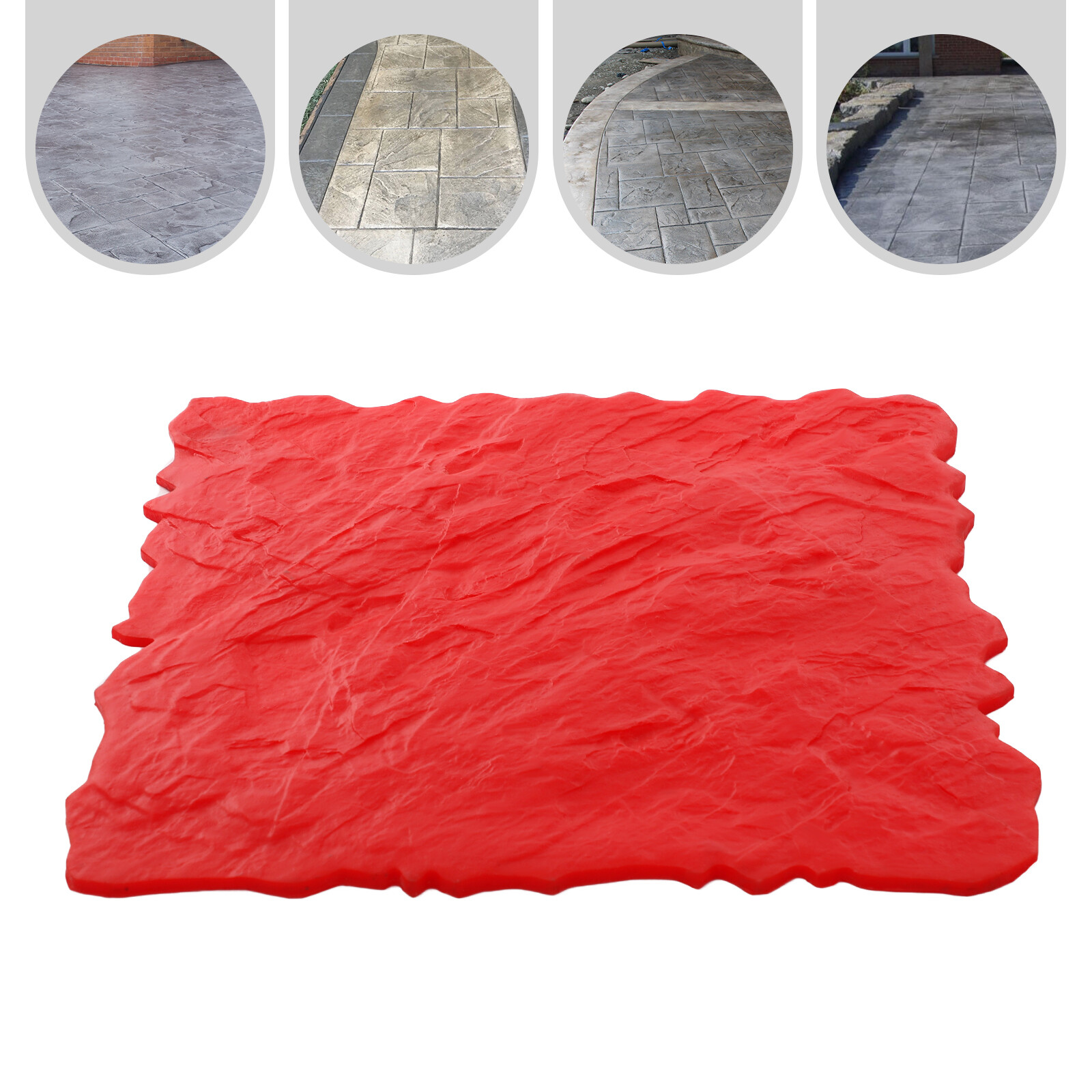 Concrete Seamless Stamp Mat 19.69*19.69in Red Concrete Stamp Molds 5.73 lbs NEW