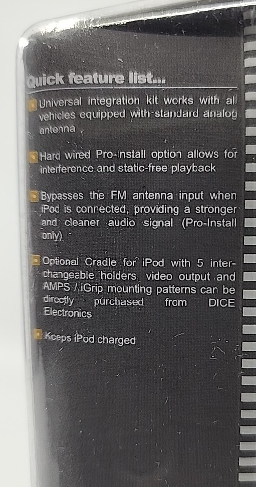 DICE Electronics Universal Fm-Rds Car Integration for iPod
