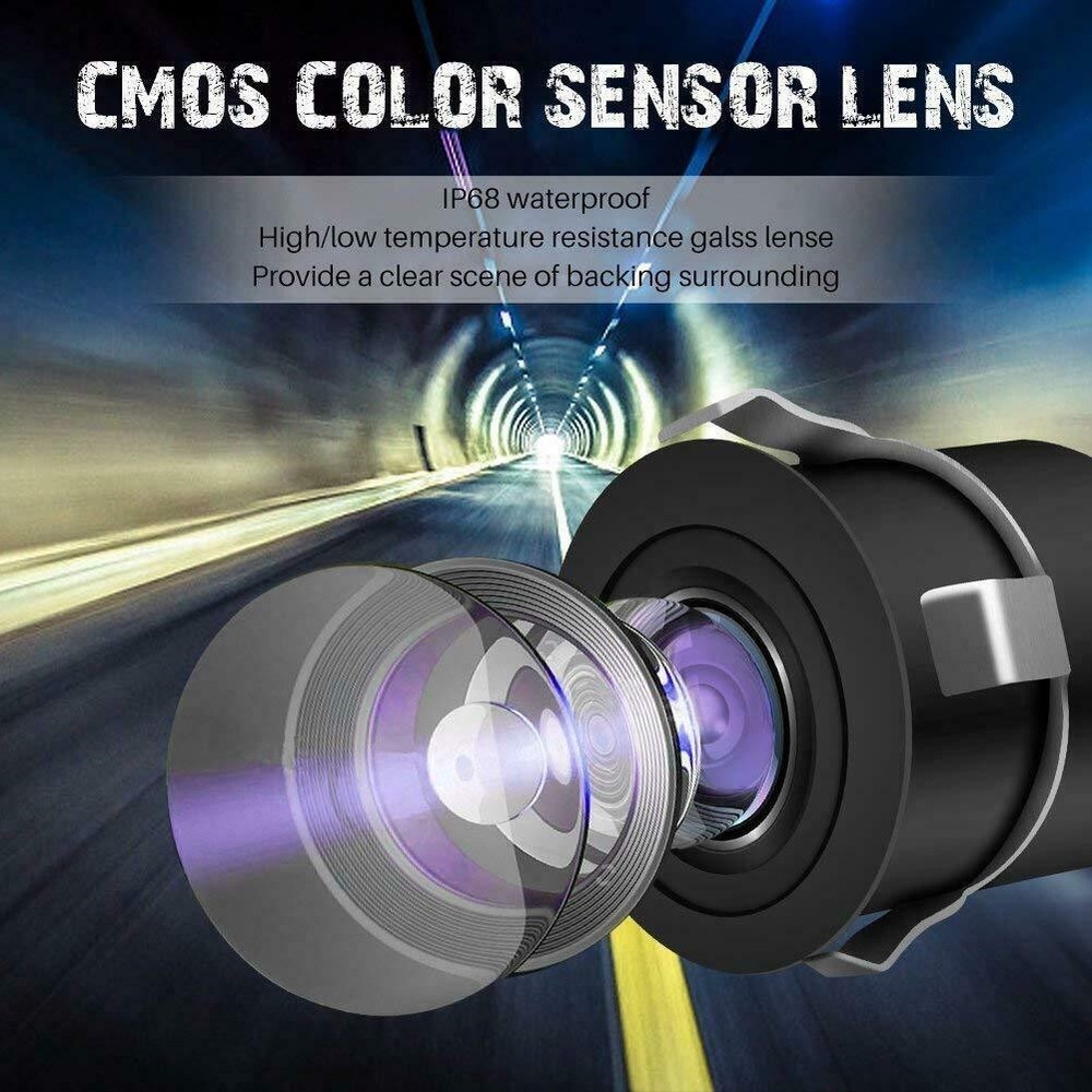 HD Backup Camera Flush Mount Waterproof Rear View Reverse LED Night Vision CMOS