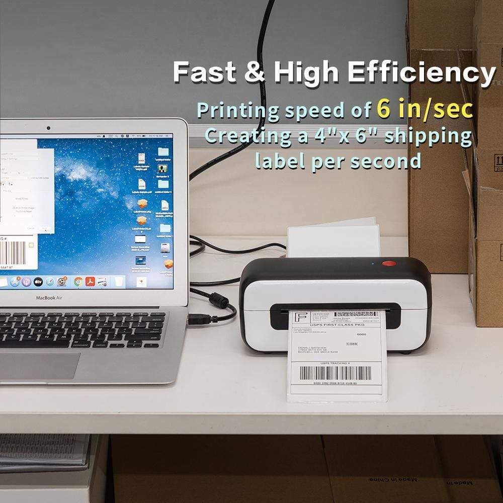 Phomemo Direct Thermal Portable Label Printer Wireless Inkless US, White PM-246S