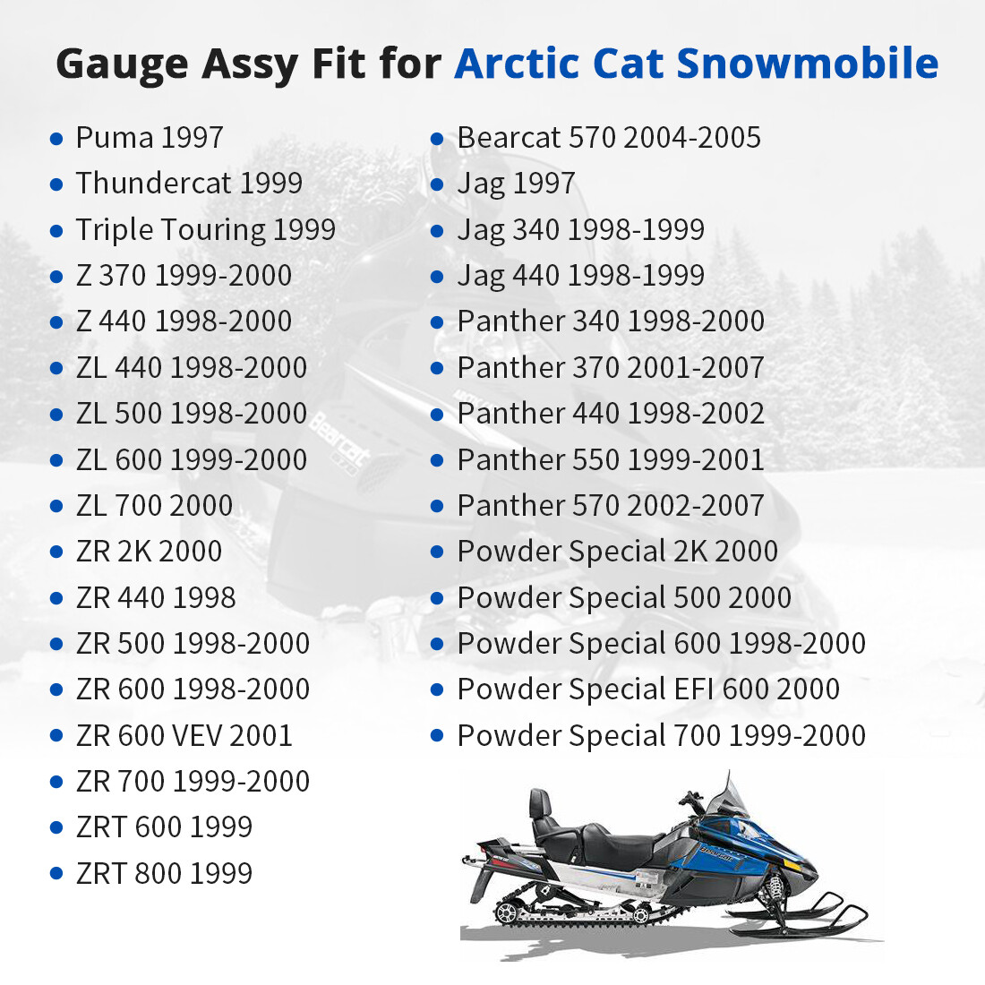 Fuel Gauge Gas Cap 0670-658 for Arctic Cat Snowmobile Panther Jag Powder Special