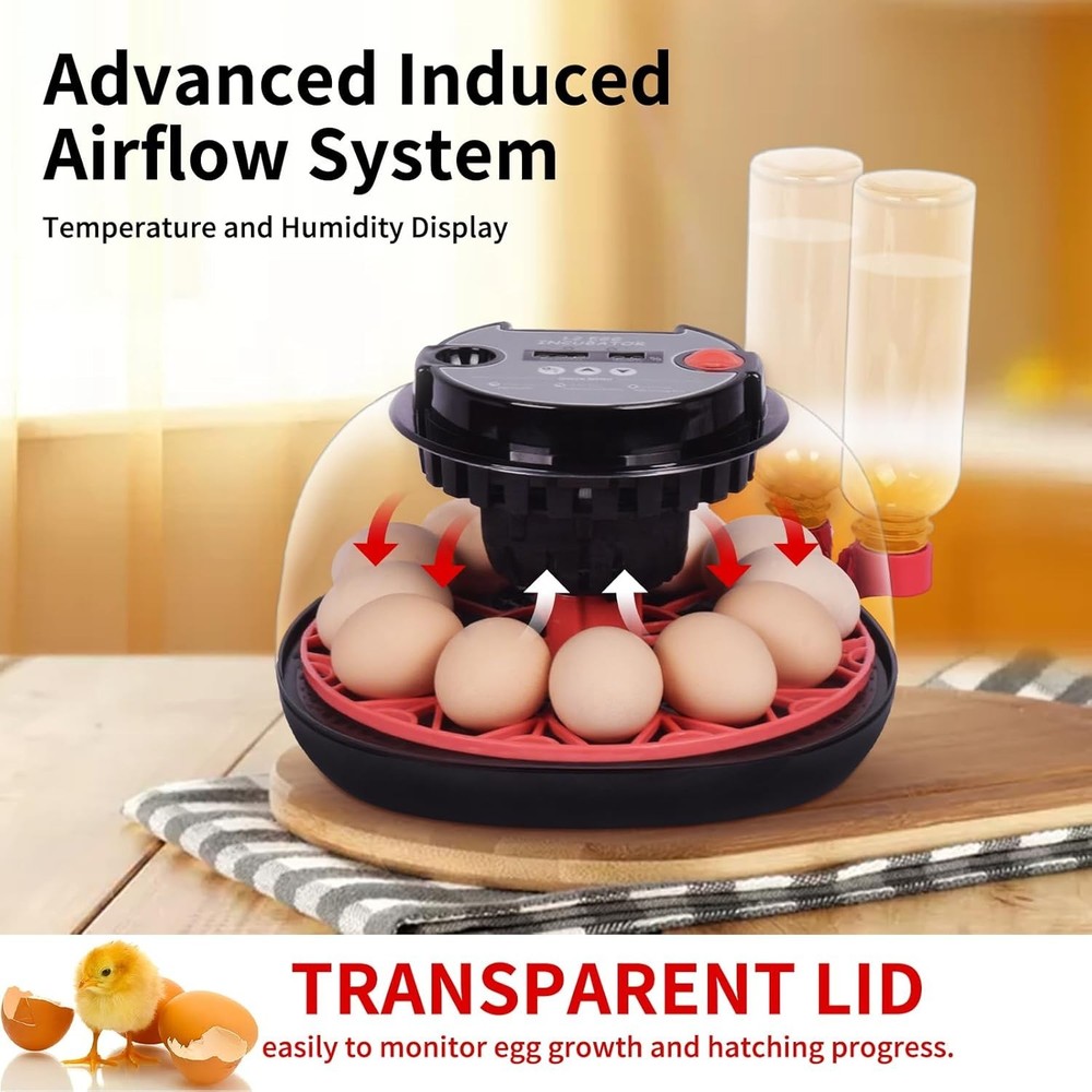 Incubators for Hatching Eggs, Egg Incubator with Automatic Egg Turning and Humid