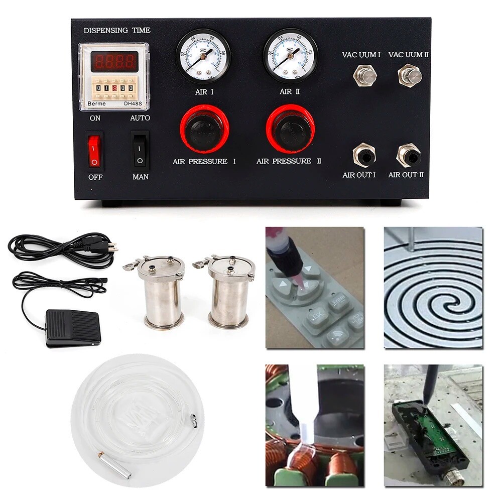 110V Semi-auto Quantify Digital AB Glue Epoxy Resin Dispenser Dispensing Machine