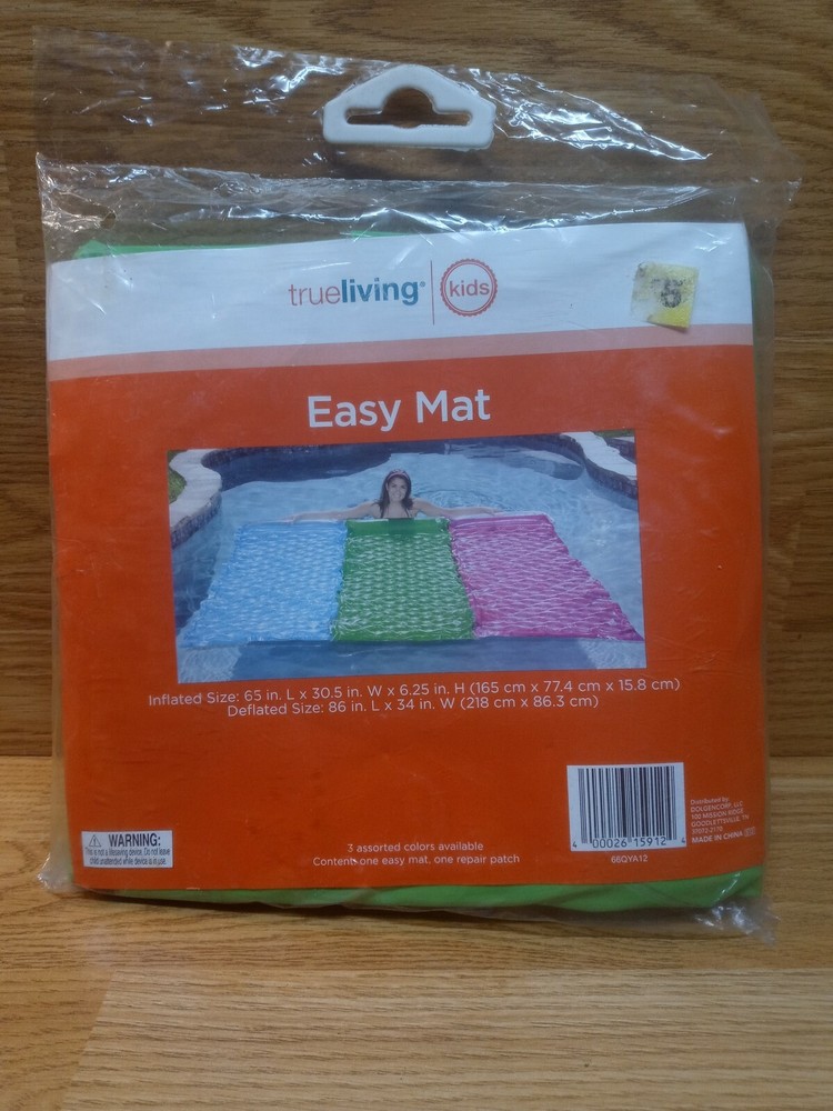 True living Easy Mat Green Pool Float Size: 65" Length 30" Width 6" Height 👍