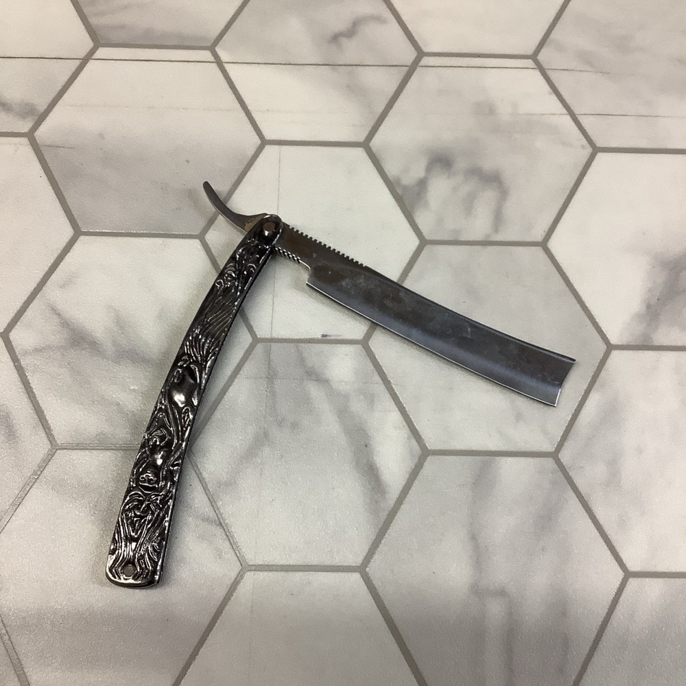Descender Straight Razor with Ornate Handle
