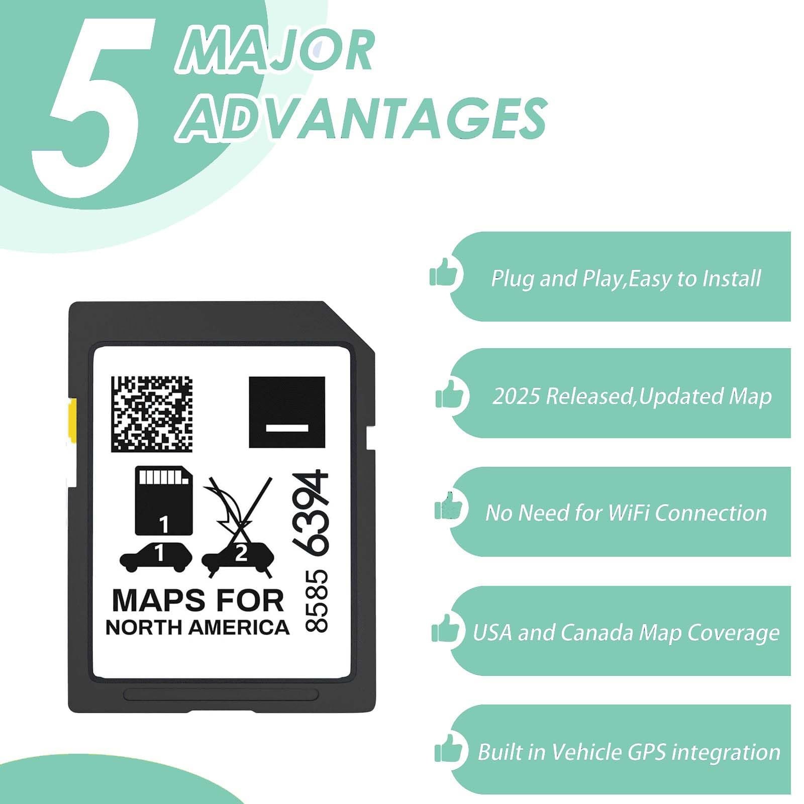 2024 GM Navigation SD Card 85856394 USA Canada Mexico Maps