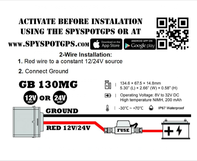 SPY SPOT GB130 MOUNTED GPS TRACKER 4G LTE VEHICLE TRACKER