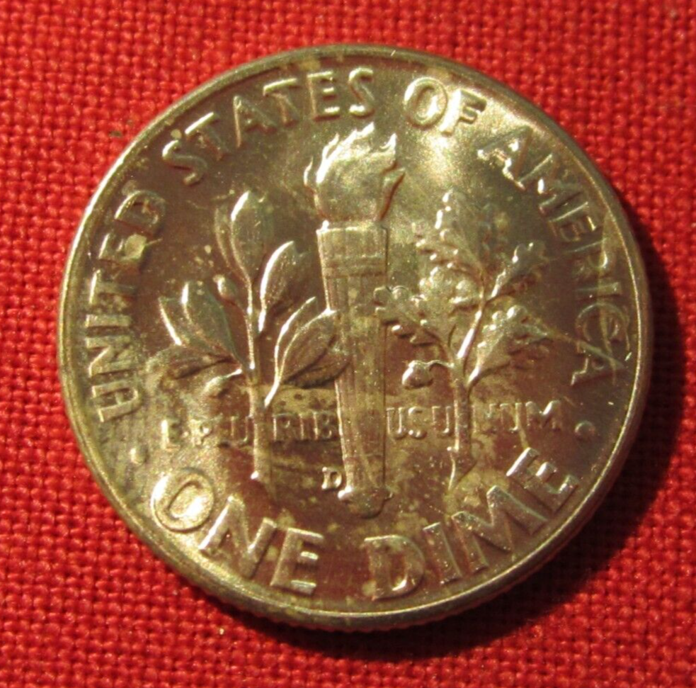 1956 D Roosevelt Dime - 90% Silver - BU - Uncirculated