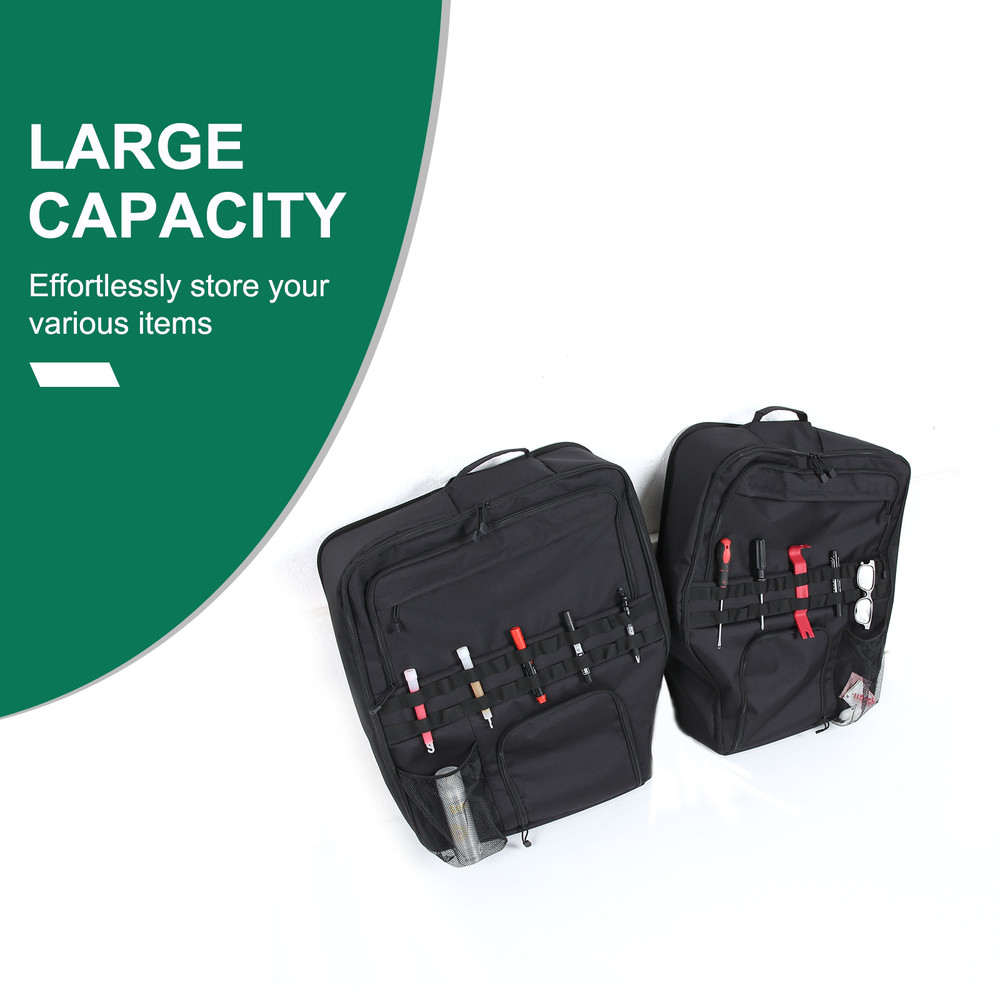 Black Tailgate Interior Window Upper Storage Bag Folding For Benz Sprinter 09-18