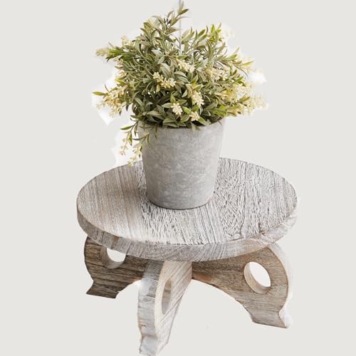 Plant Stools Indooren Stool for Plants Flower Display with Stand Wood White