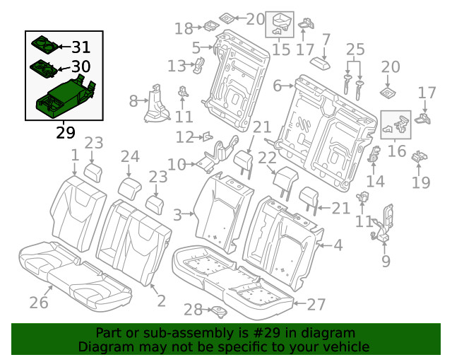Genuine Ford Armrest Assembly HS7Z-5467112-BB