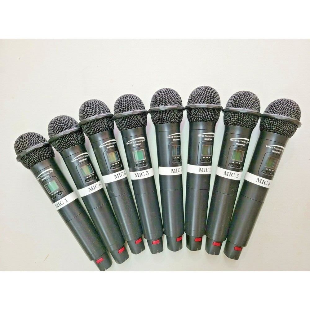 Speco Technologies MUHFHH UHF Frequency Selectable Handheld Microphone EUC!