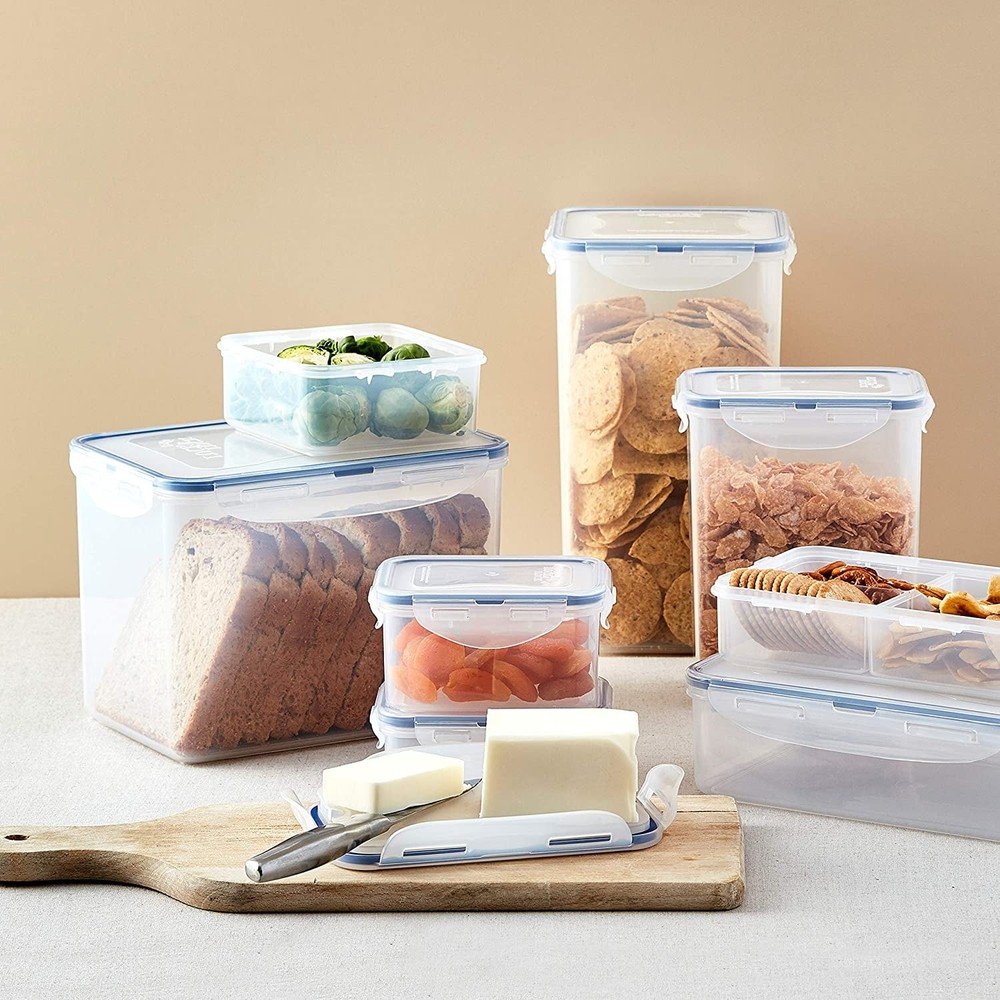 Lock & Lock Easy-Essentials Square Pantry Storage Container, 18.5 Cup