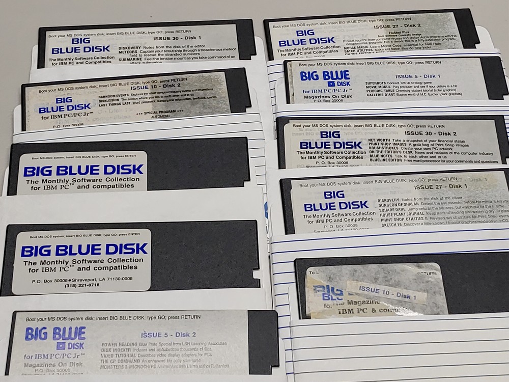 Vtg Computing 5.25" Diskettes – Big Blue Disk