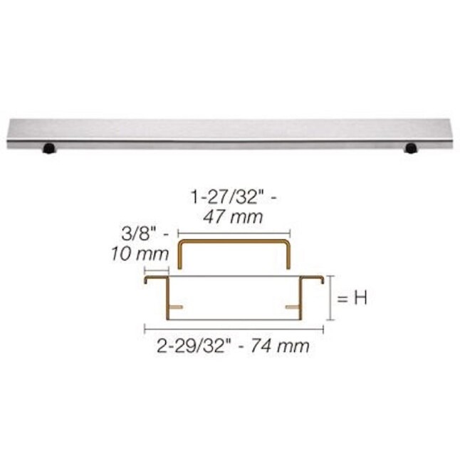 Schluter Kerdi-Line Grate - 3/4" Frame 20" Solid Grate