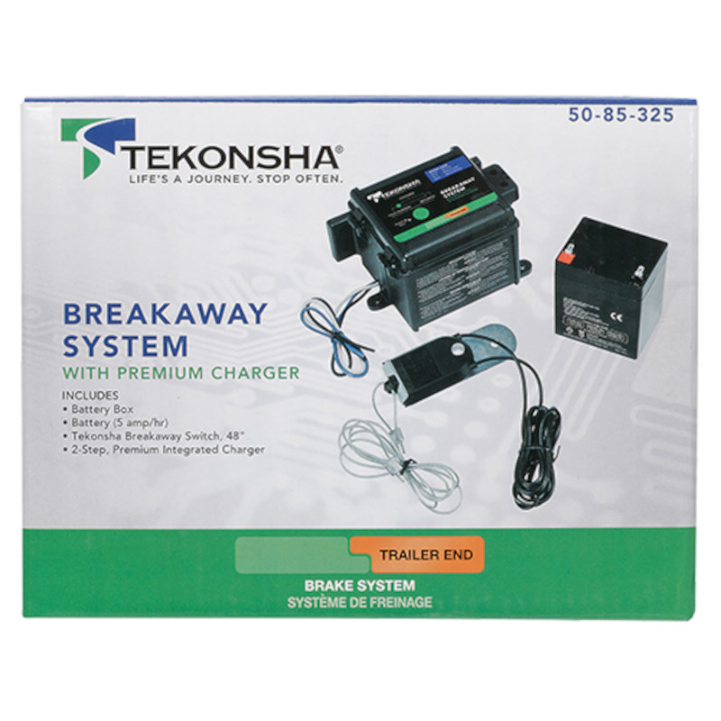 Tekonsha Breakaway System Fits 1 to 3 Axle Trailers w/Electric Brakes 5 Amp / Hr