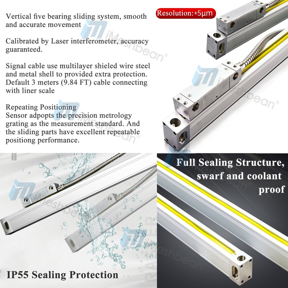 Digital Readout 12" & 30" Linear Scale w/ DRO 2 Axis Kit for Bridgeport Mill