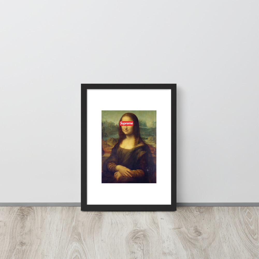 Supreme Mona Lisa Framed poster