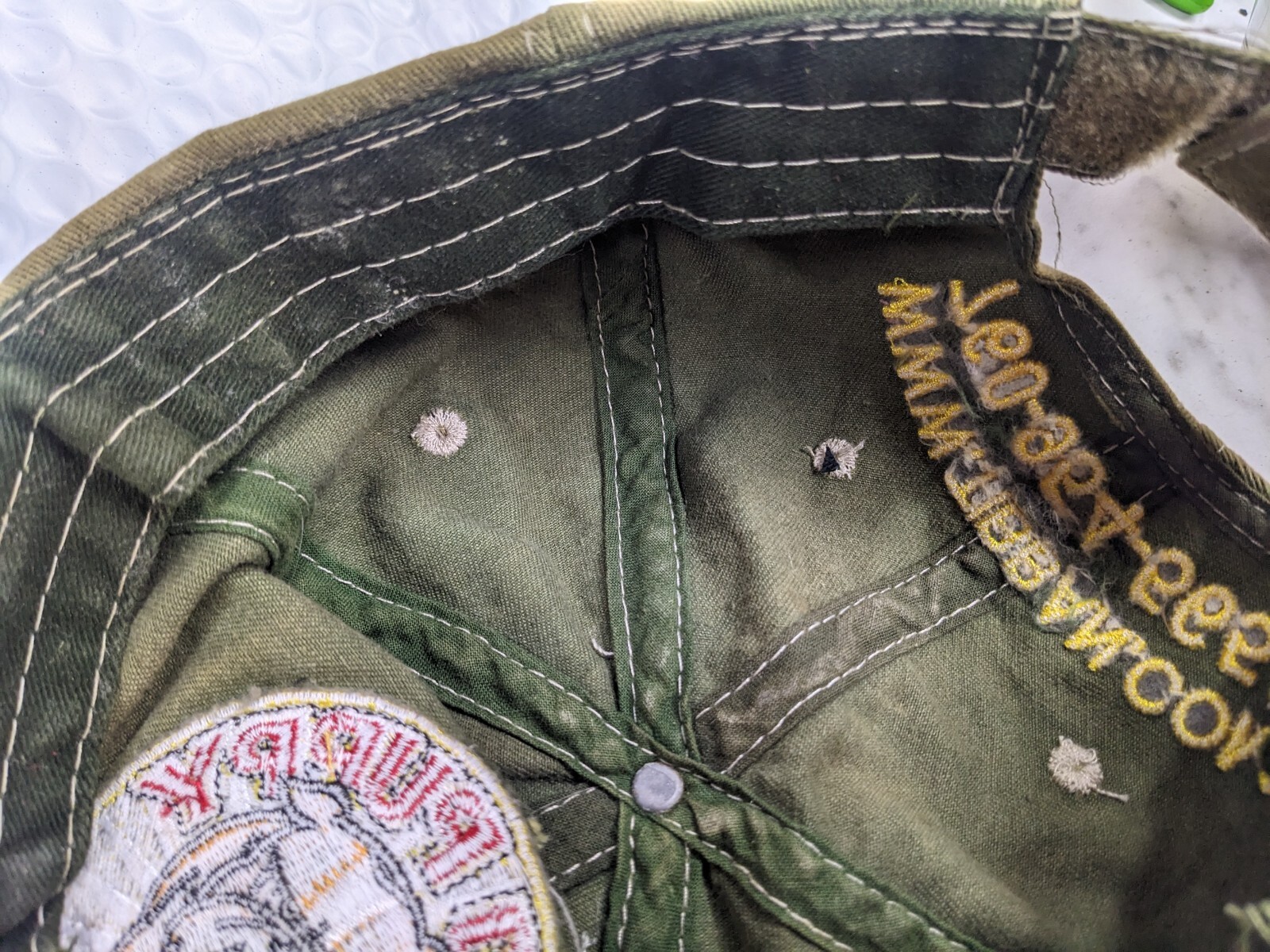 VINTAGE MUD PUPPY BULLDOG ADJUSTABLE HAT CAP USA TIBBAN MFG DAD MENS COMFORTABLE