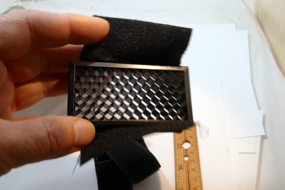 3.5X3.5" Mini SoftBox Flash diffuser soft dome w/ hook and loop honeycomb filter