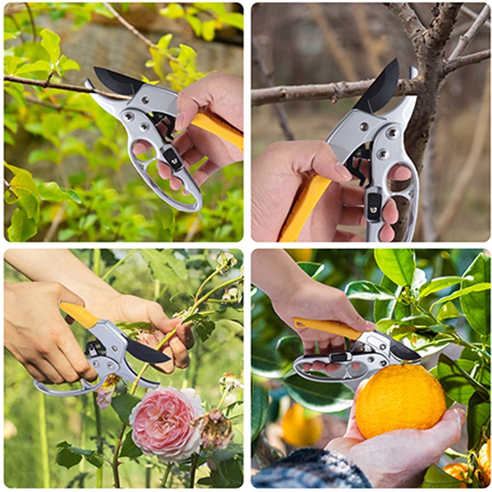 Ultra Sharp Germany Pruning Shears - Cuts 3X Easier, Weak Hand 8", Yellow