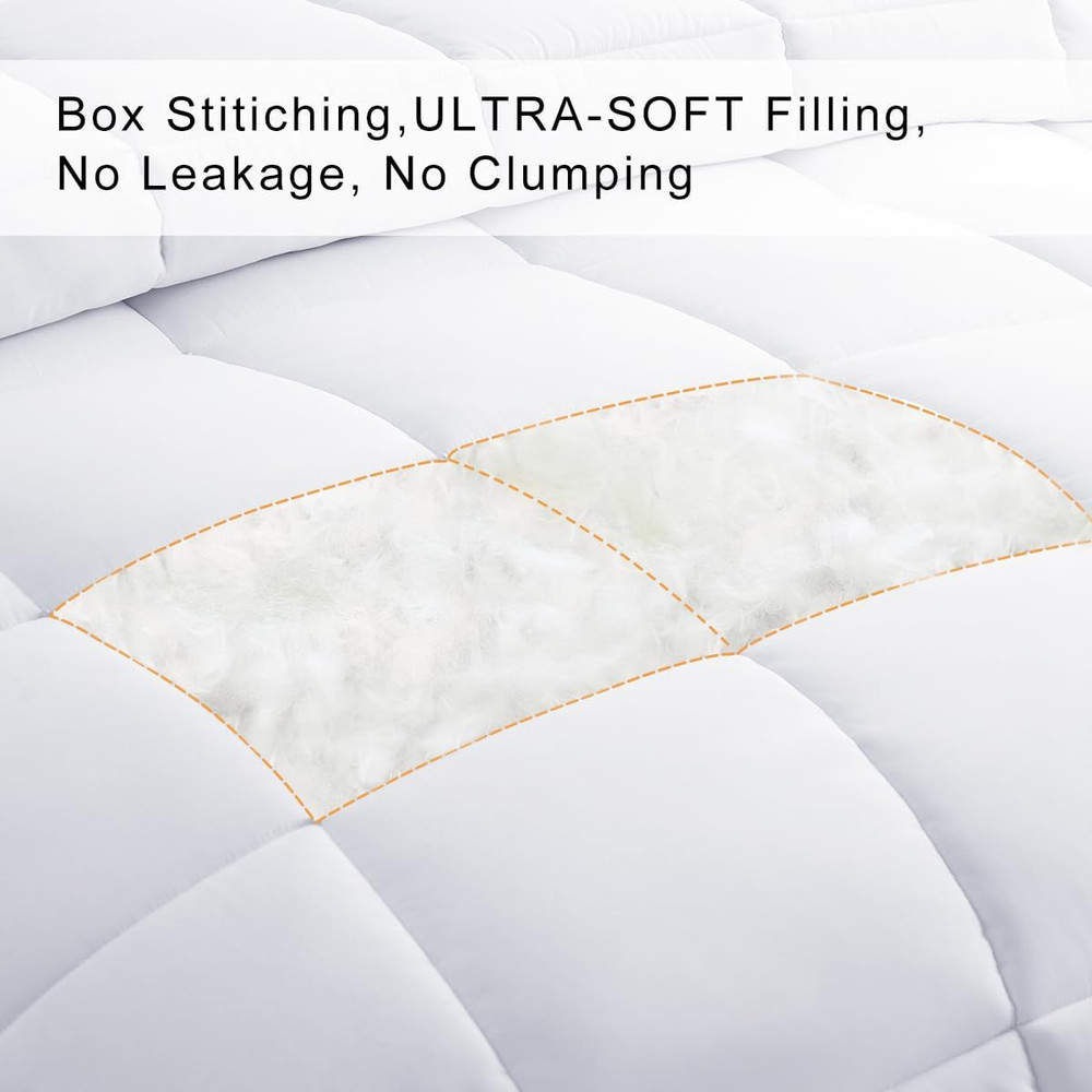 King Size Cooling Comforter - down Alternative Duvet Insert with Anti-Clump Tech