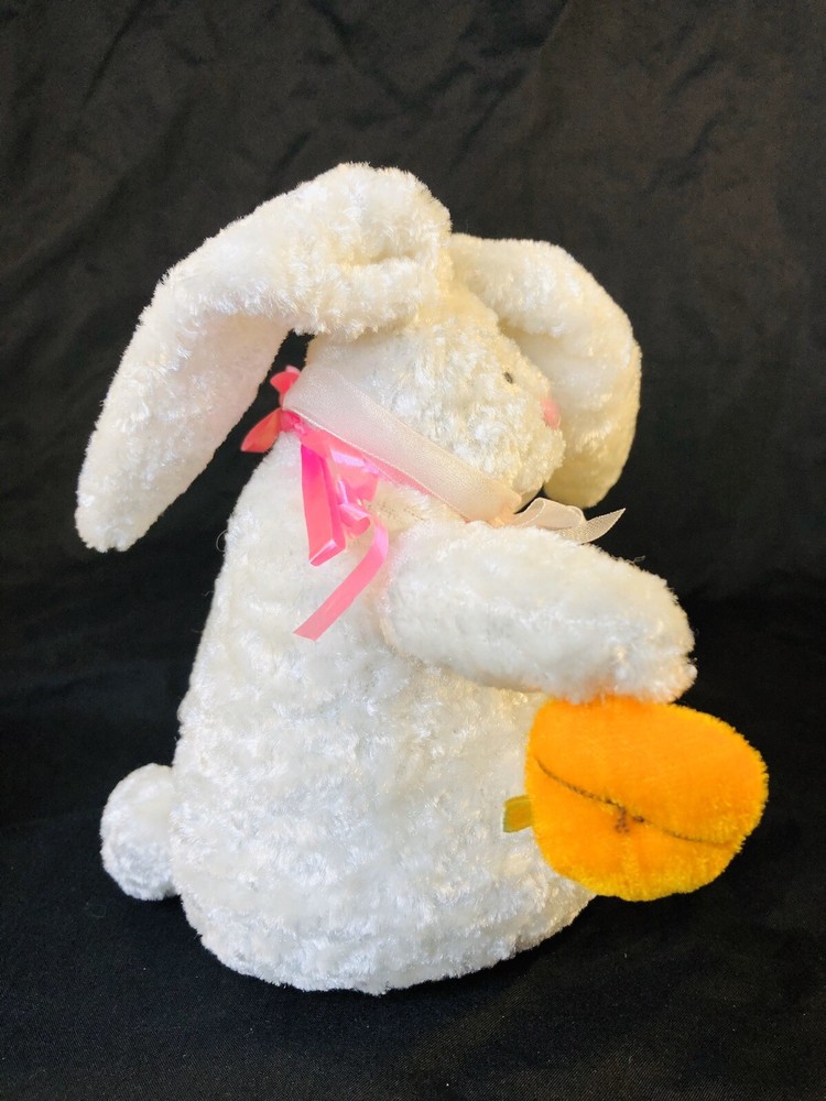 Easter Bunny Ceramic Candy Dish and plush
