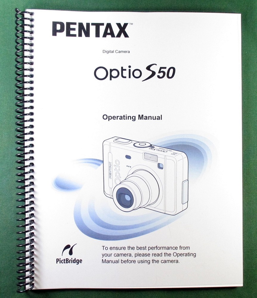 Ricoh Optio S50 OPerating Manual: 138 Pages & Protective Covers!