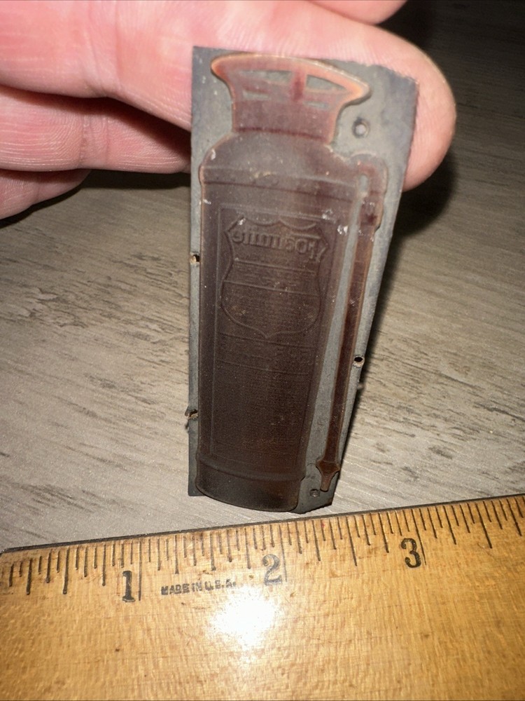 Printing Block “ Old Copper Fire Extinguisher “