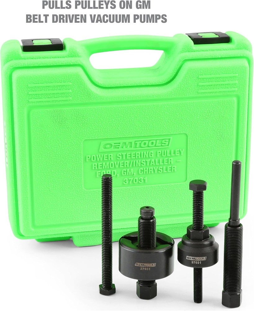 Versatile Power Steering Pump Pulley Tool Set - Fits Multiple Domestic Vehicles