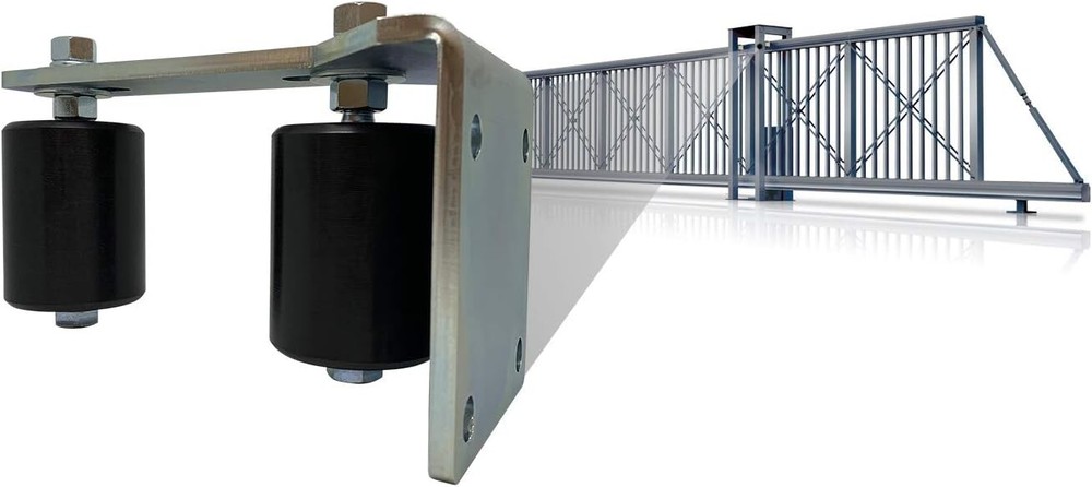Heavy Duty Gate Guide Rollers Rear Post Mount Bracket for Sliding Rolling Gates
