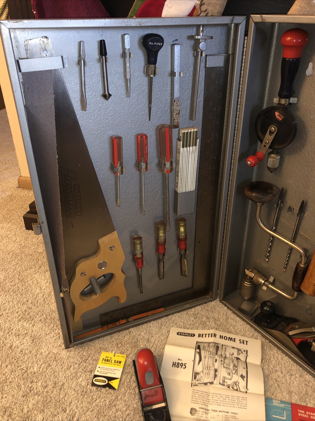 VTG Stanley Handyman Better Home Tool Cabinet H895 Tools Metal Case (FREE S&H)