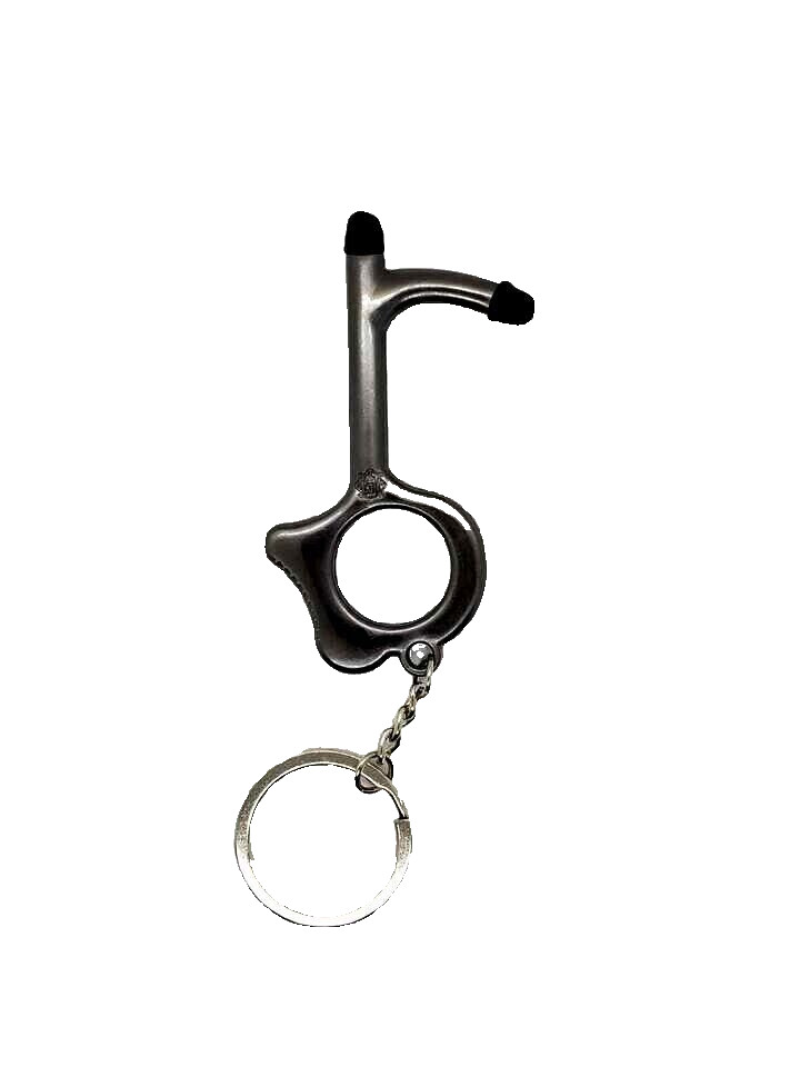 Touchless Tool Elevator Key Antimicrobial Alloy Hand Door Opener- DarkGrey