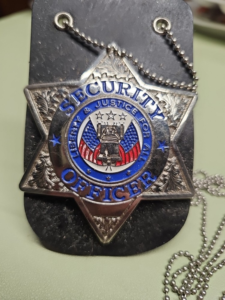 OBSOLETE HEROES PRIDE Private Security Guard ON LEATHER PATCH WITH CHAIN