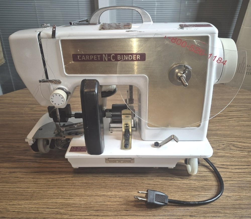 NC N-C CARPET BINDER SEWING MACHINE - MODEL PBS-2A - WORKING