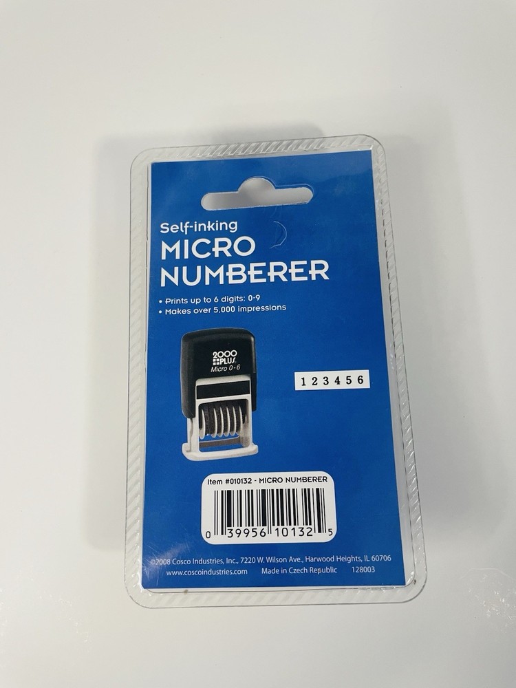 2000 PLUS Self-Inking Numberer Stamp 6-Bands Black