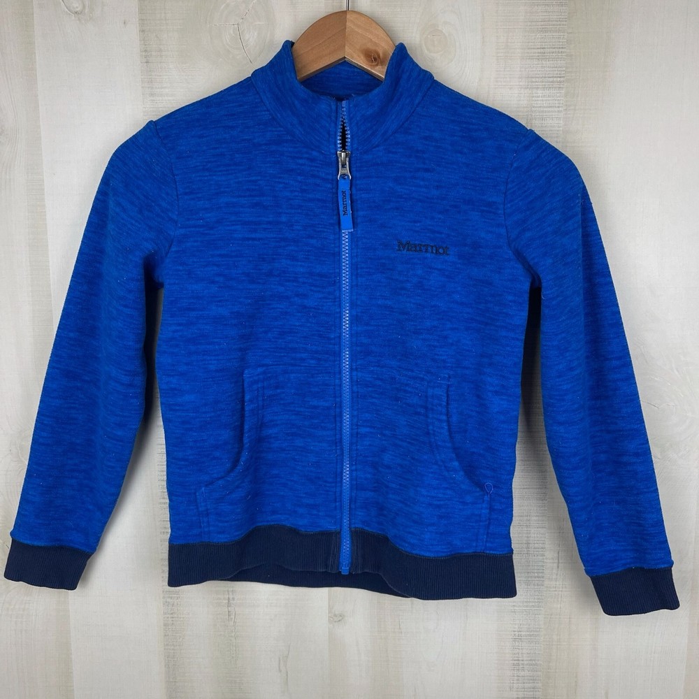 Marmot Boys Blue Full Zip Fleece Jacket Size Medium