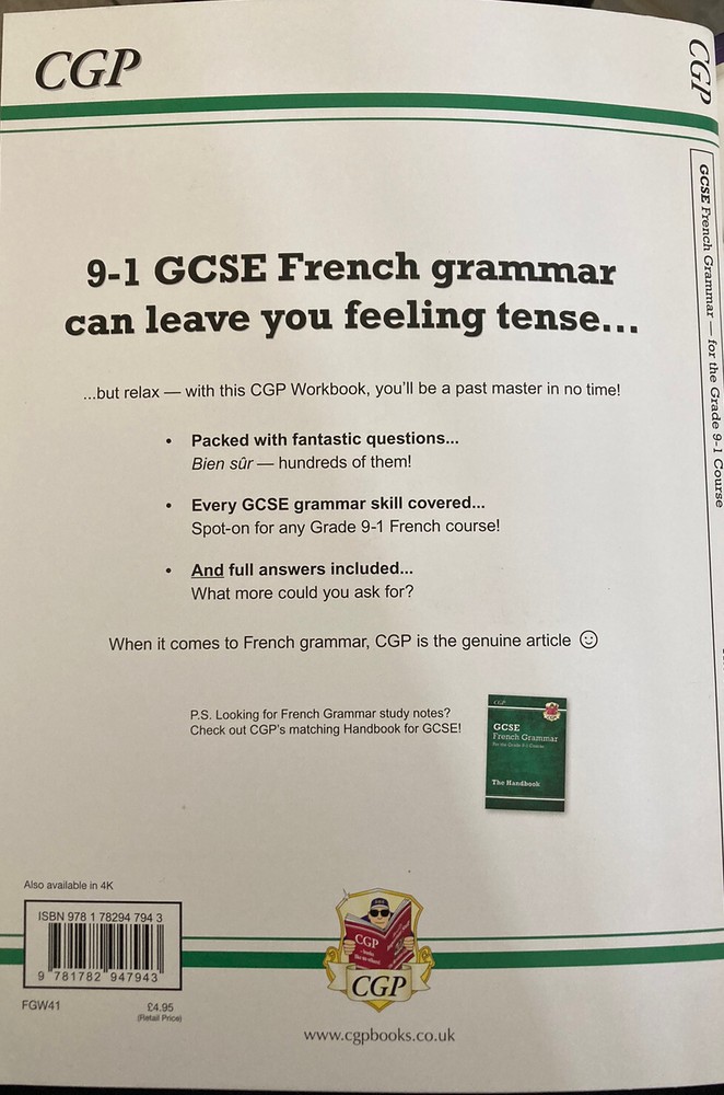 CGP GCSE French Grammar 9-1