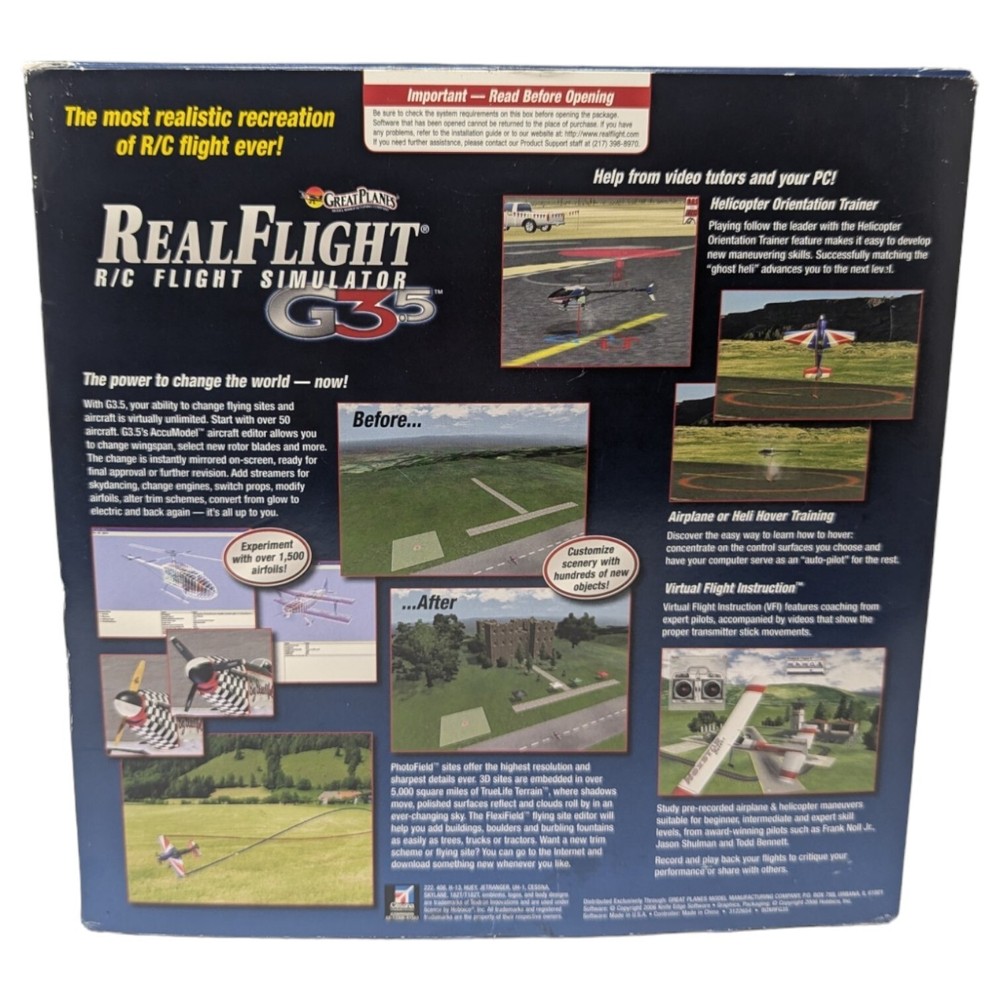 Great Planes Real Flight RC Flight Simulator G3.5 Controller w/ Original Box