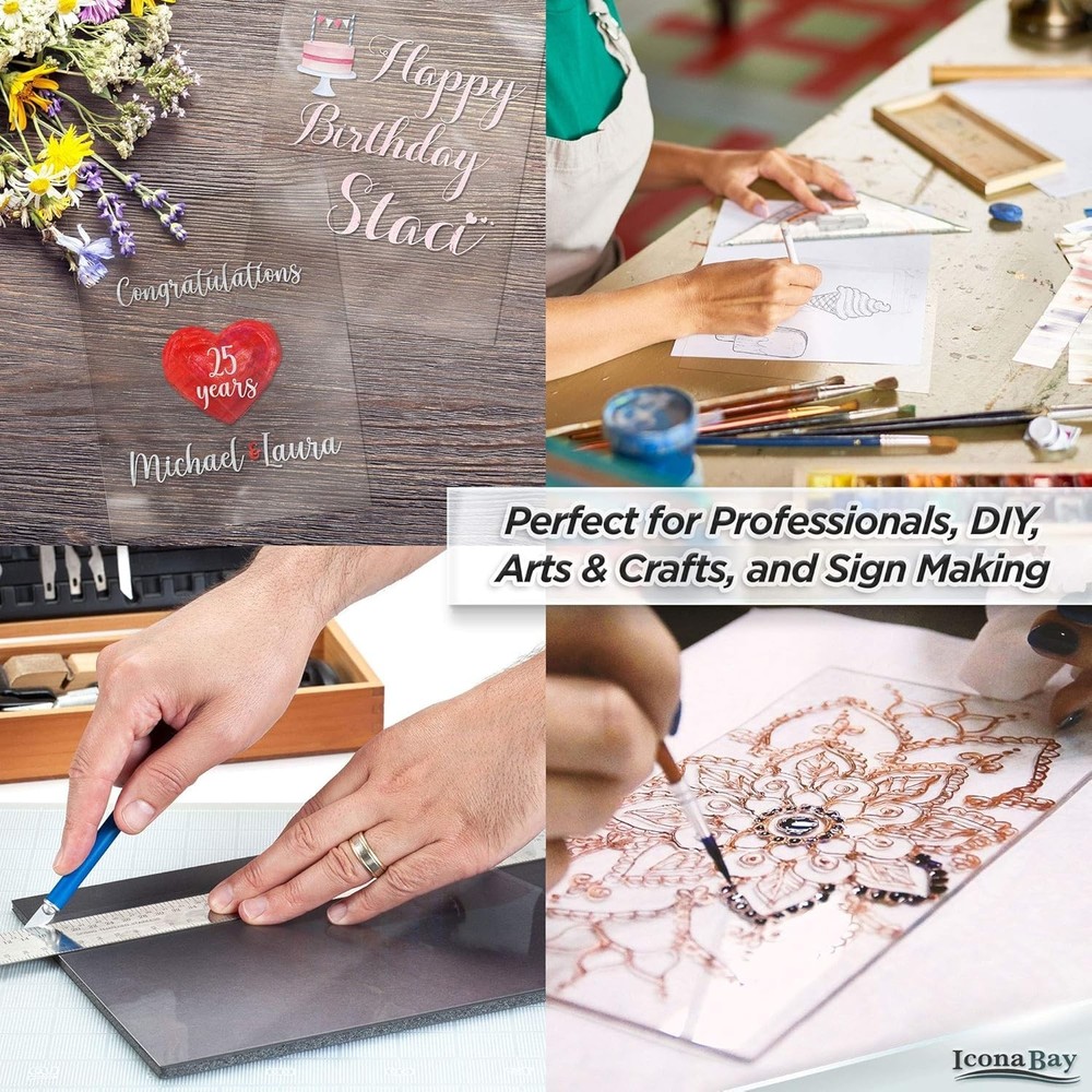 Thin and Lightweight PET Plastic Sheets, Perfect for Picture Frame Replacement