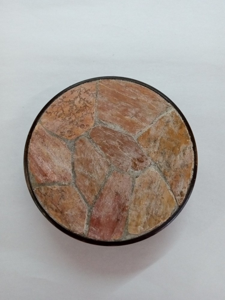 Slate Rock Pillar Candle Holder
