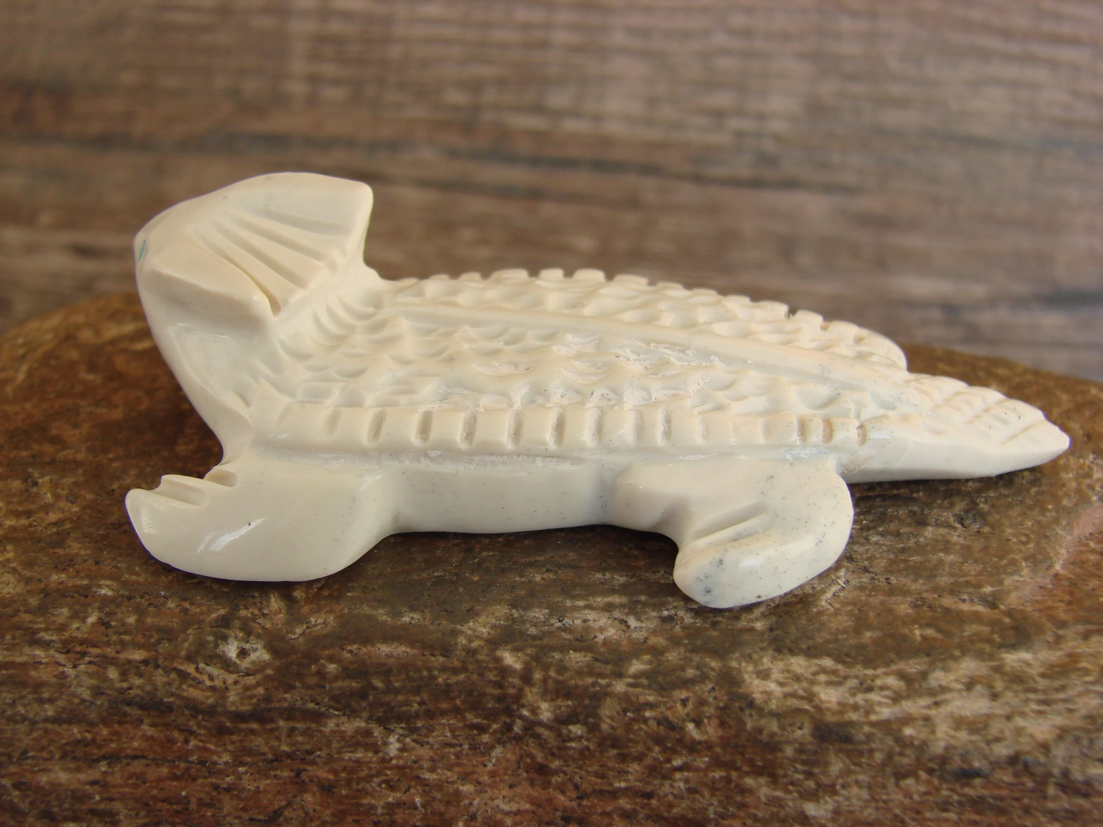 Native American Zuni Fish Rock Horned Toad Fetish - Livingston