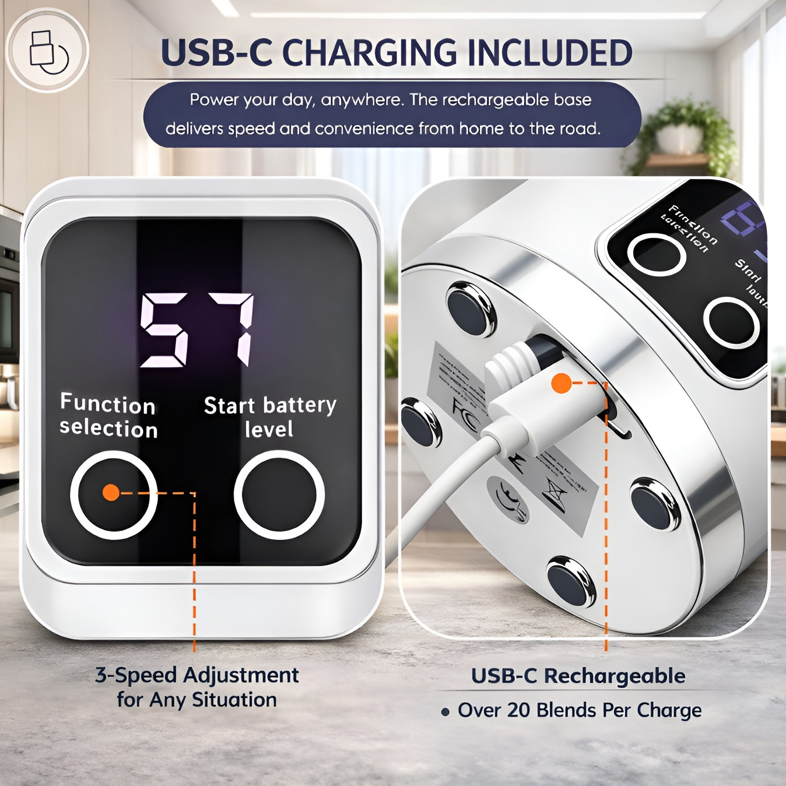Portable Fruit Juicer Blender Rechargeable Smoothie & Shakes Maker Travel Cup