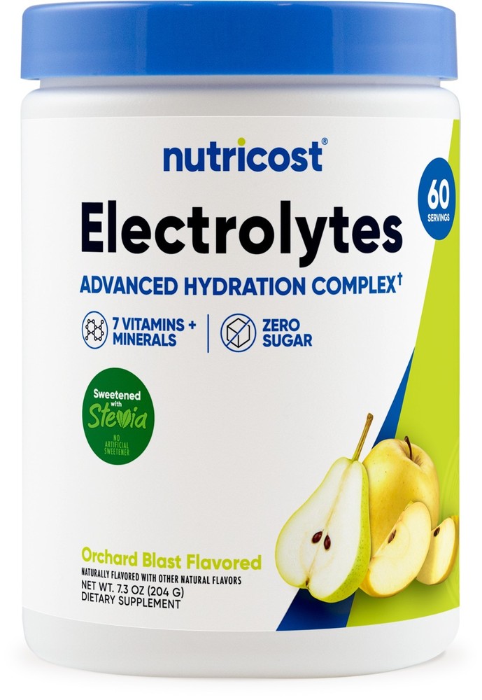 Nutricost Electrolytes Complex Powder (Orchard Blast) 60 Servings - Zero Sugar