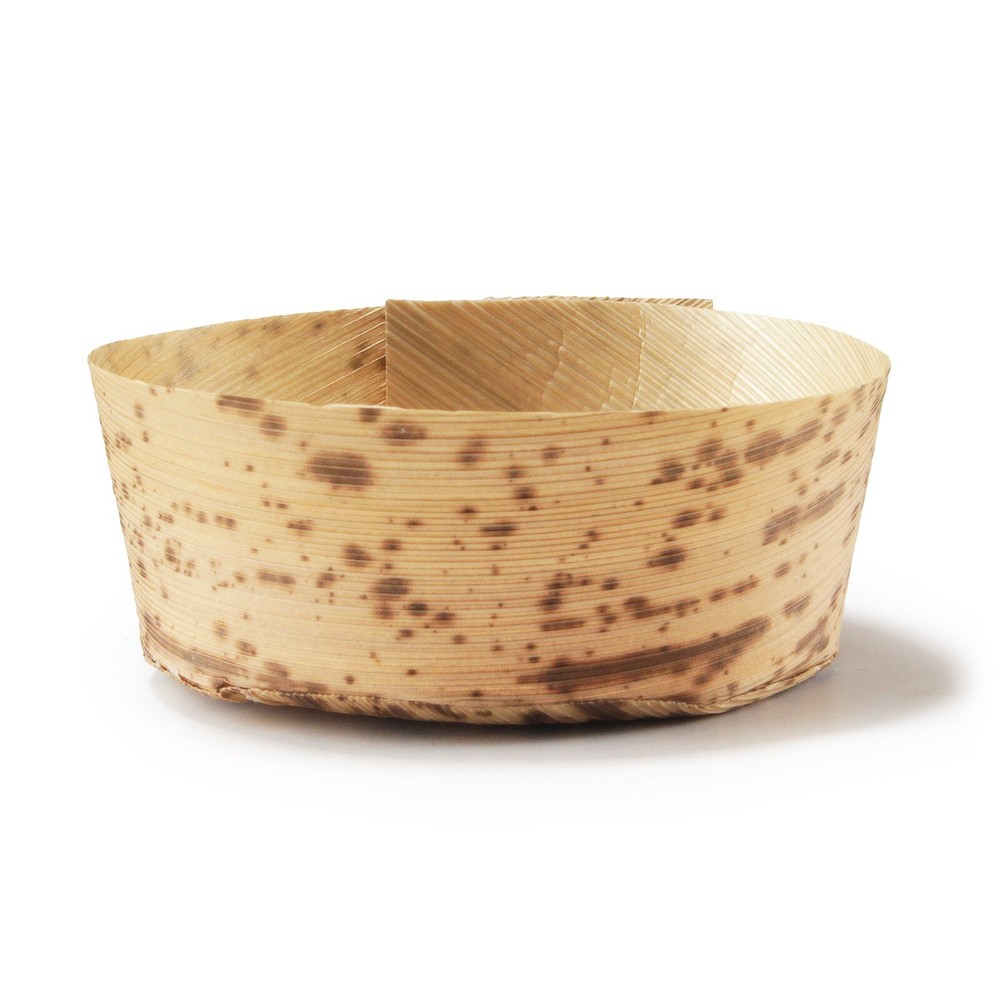 BambooMN Bamboo Leaf Round Tubs - Multiple Sizes & Quantities Available