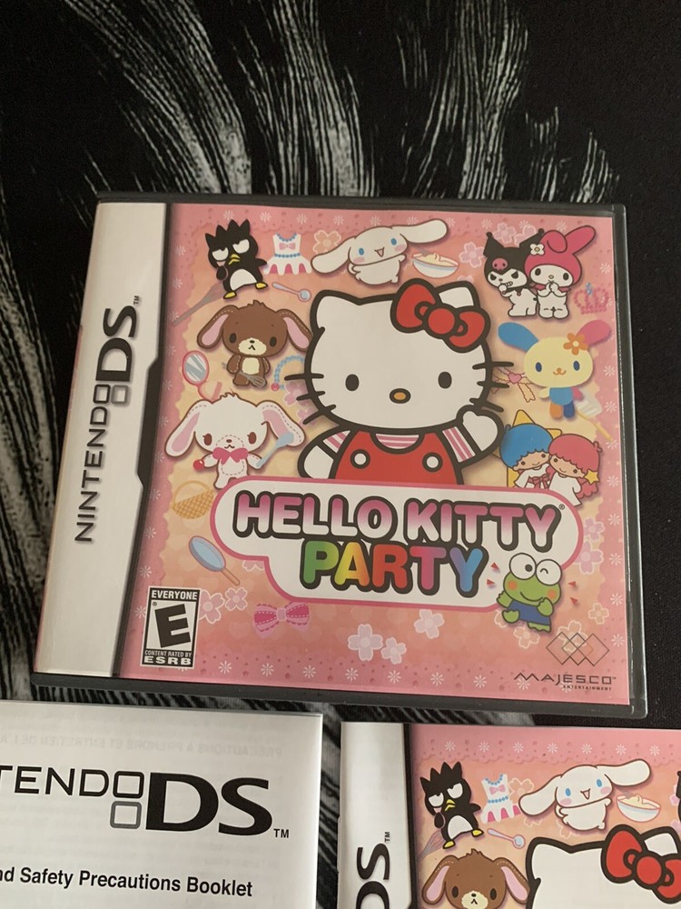 CASE + MANUAL ONLY Hello Kitty Party Authentic Nintendo DS