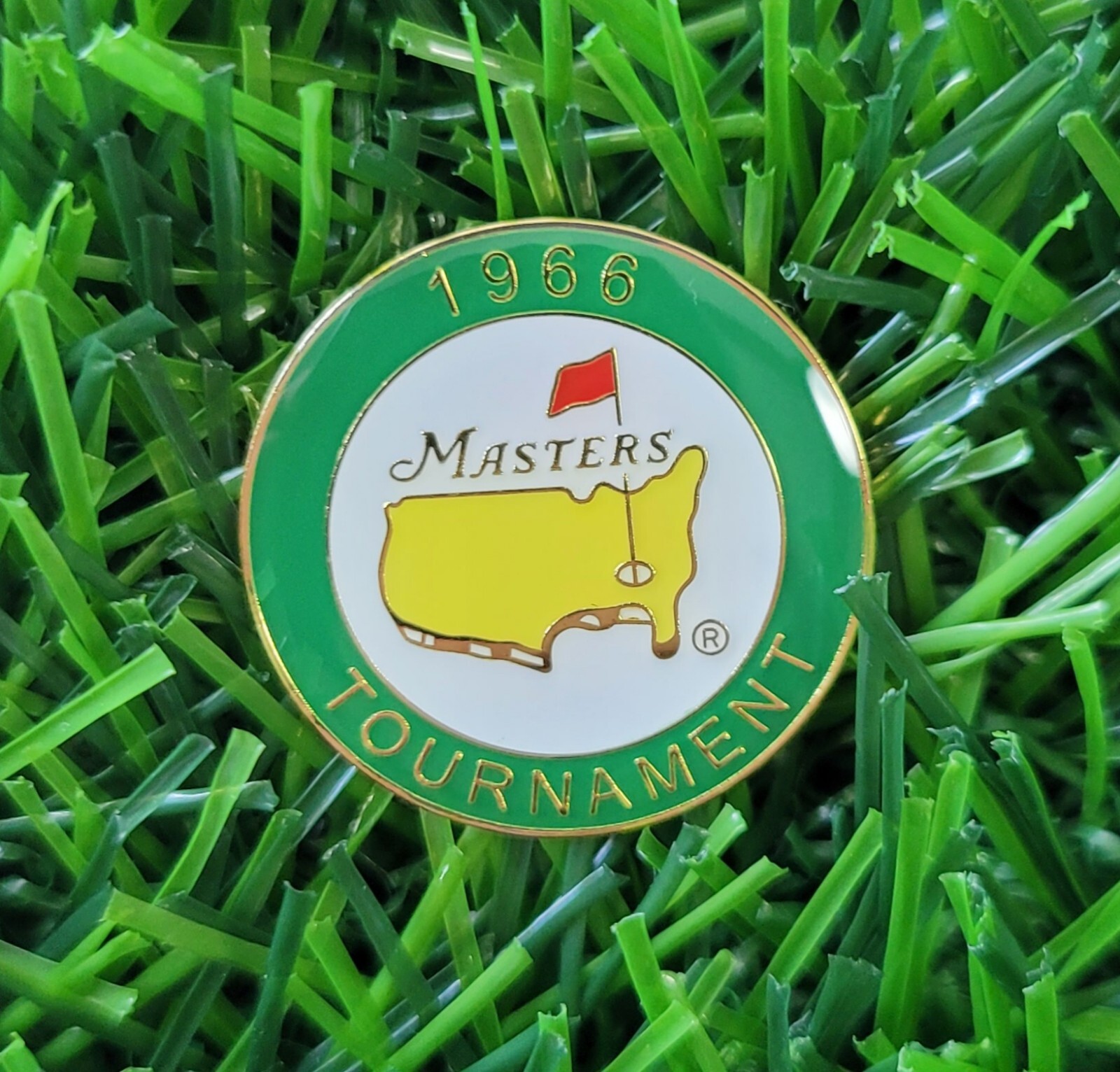 1966 Masters Commemorative Golf Ball Marker Jack Nicklaus 3rd of 6 Masters
