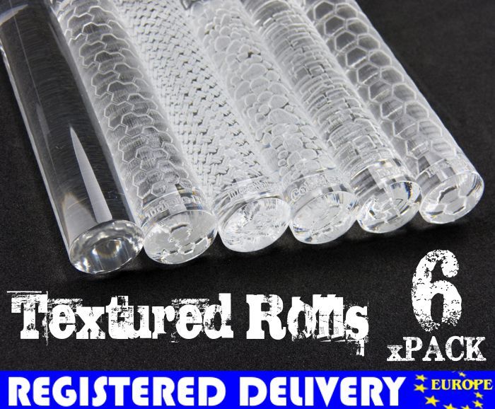 Textured Rolling Pins - PACK x6 - Create your own bases - Infinity, Warhammer