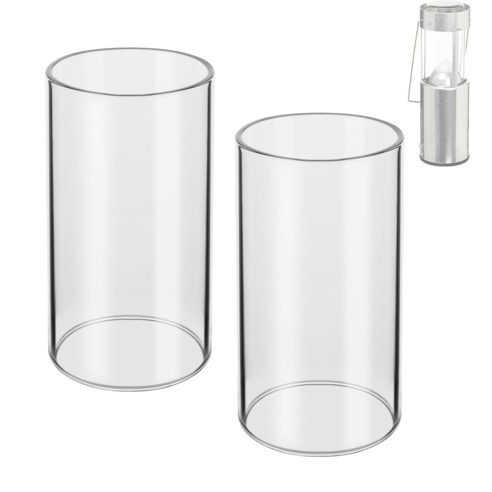 2-Pack Compatible Replacement Glass Chimney for UCO Candle Lantern, Durable &...