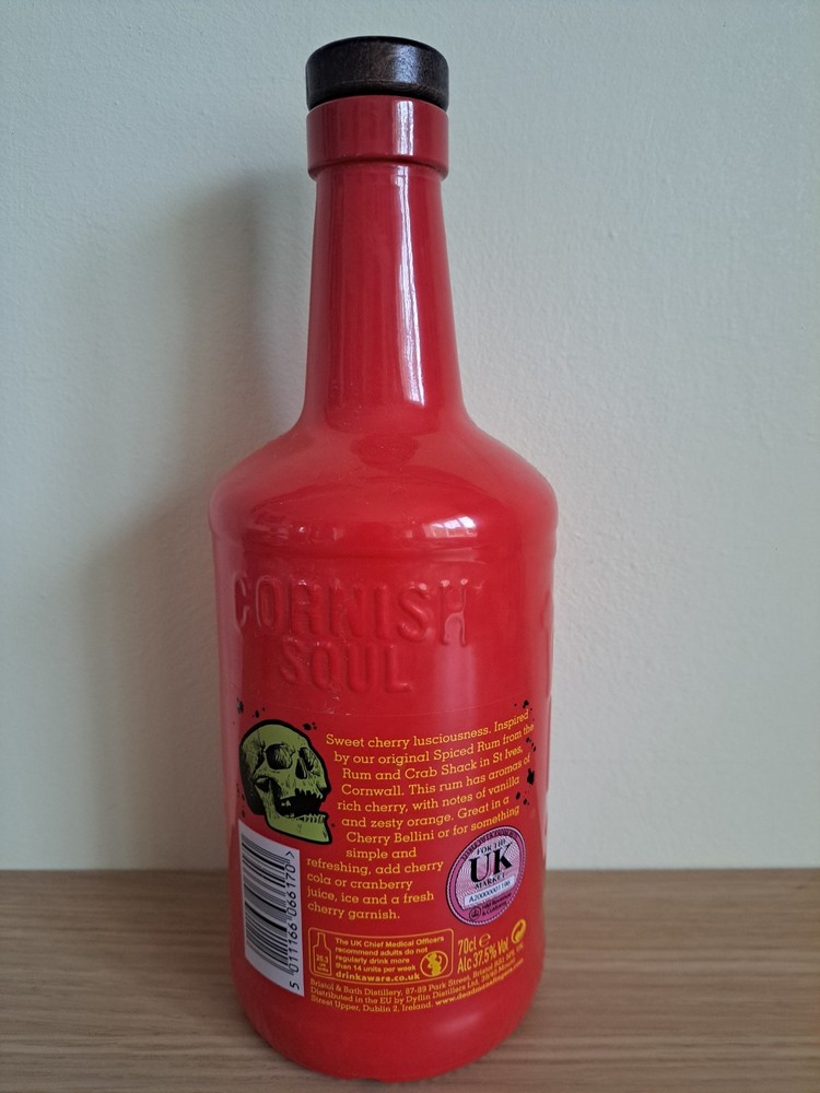 EMPTY Dead Man's Fingers 70cl Cherry Rum Bottle